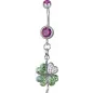 Piercing nombril trèfle Swarovski fuchsia Piercing nombril trèfle Swarovski fuchsia