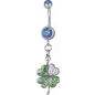 Piercing nombril trèfle Swarovski bleu Piercing nombril trèfle Swarovski bleu