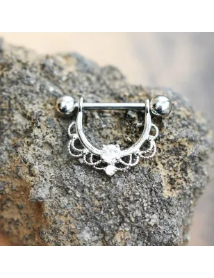 Piercing téton pendentif filigrane