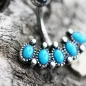 Piercing nombril antique turquoise