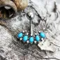 Piercing nombril antique turquoise