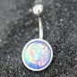 Piercing nombril rainbow opale de synthèse