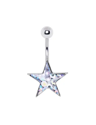 Piercing nombril étoile aurore boréale