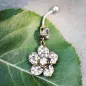 Piercing nombril plaqué or fleur antique Piercing nombril plaqué or fleur antique