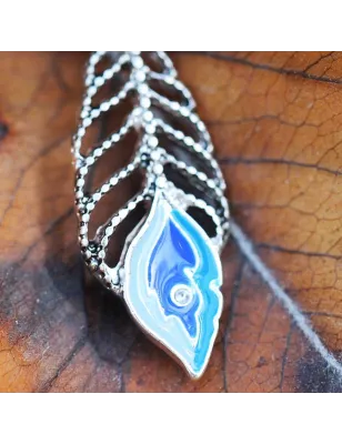 Piercing nombril plume de paon