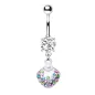 Piercing nombril coquillage et perle