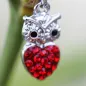 Piercing nombril hibou coeur rouge Piercing nombril hibou coeur rouge
