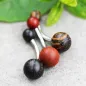 Piercing nombril boules en bois