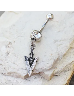 Piercing nombril pointe de flèche