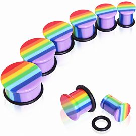 Piercing plug acrylique rainbow
