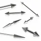 Piercing barbell oreille téton en acier avec spikes