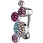 Piercing nombril Crystal Evolution Swarovski boules