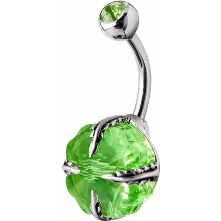 Piercing nombril Crystal Evolution Swarovski trèfle