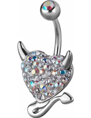 Piercing nombril Crystal Evolution Swarovski Coeur endiablé