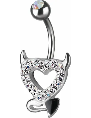 Piercing nombril Crystal Evolution Swarovski Coeur de diable