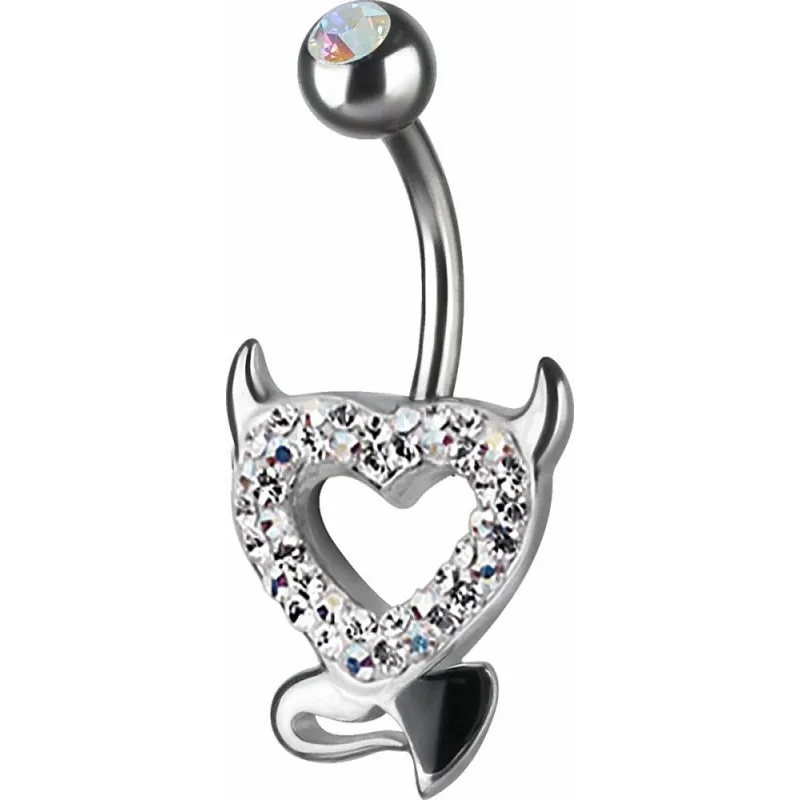 Piercing nombril Crystal Evolution Swarovski Coeur de diable