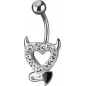 Piercing nombril Crystal Evolution Swarovski Coeur de diable