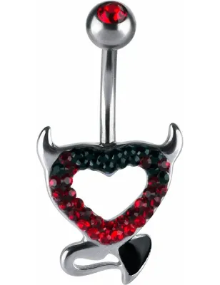 Piercing nombril Crystal Evolution Swarovski Coeur de diable