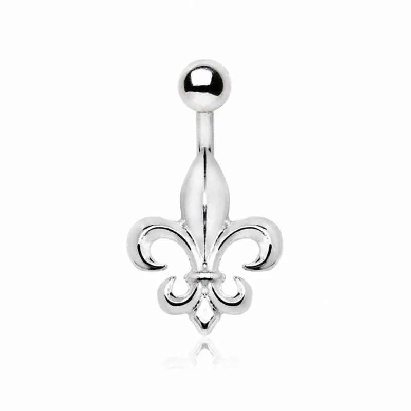 Piercing nombril fleur de lys