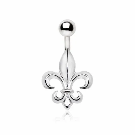 Piercing nombril fleur de lys