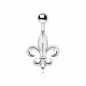 Piercing nombril fleur de lys