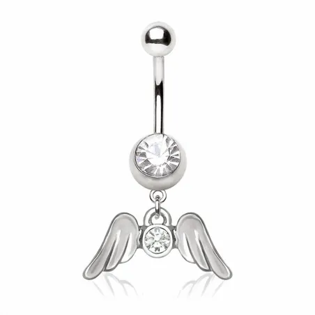 Piercing nombril pendentif ailes d'ange