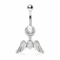 Piercing nombril pendentif ailes d'ange