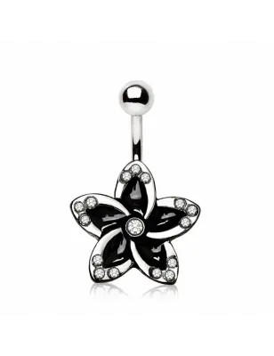 Piercing nombril fleur de minuit