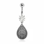 Piercing nombril pendentif larme tribale