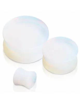 Piercing plug pierre opalite naturelle