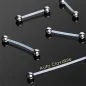 Piercing barbell retainer Bioflex et boules acier
