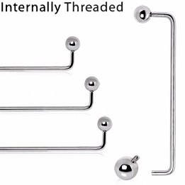Piercing agrafe 90° boules vissage interne