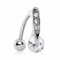 Piercing nombril inversé gemme solitaire