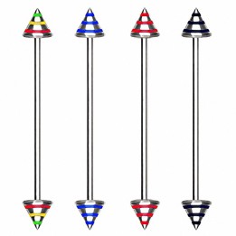 Piercing Industriel Spikes Striées