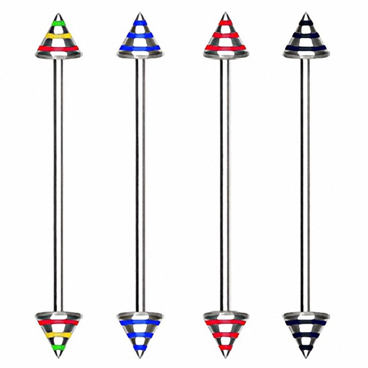 Piercing Industriel Spikes Striées