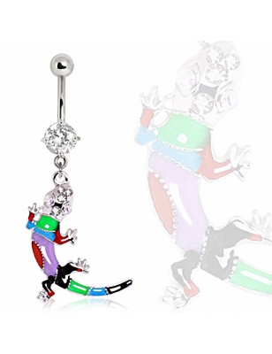 Piercing nombril Caméléon exotique