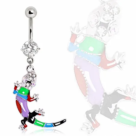 Piercing nombril Caméléon exotique