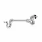 Piercing téton serpent strass noirs