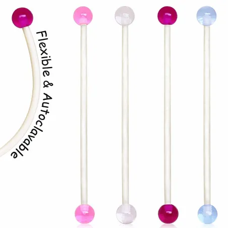 Piercing nombril de grossesse boules acrylique
