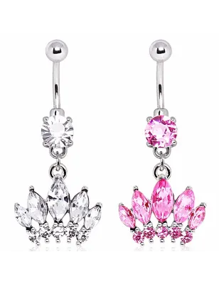 Piercing nombril couronne de princesse