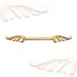 Piercing téton plaqué or ailes