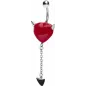 Piercing nombril coeur endiablé chainette