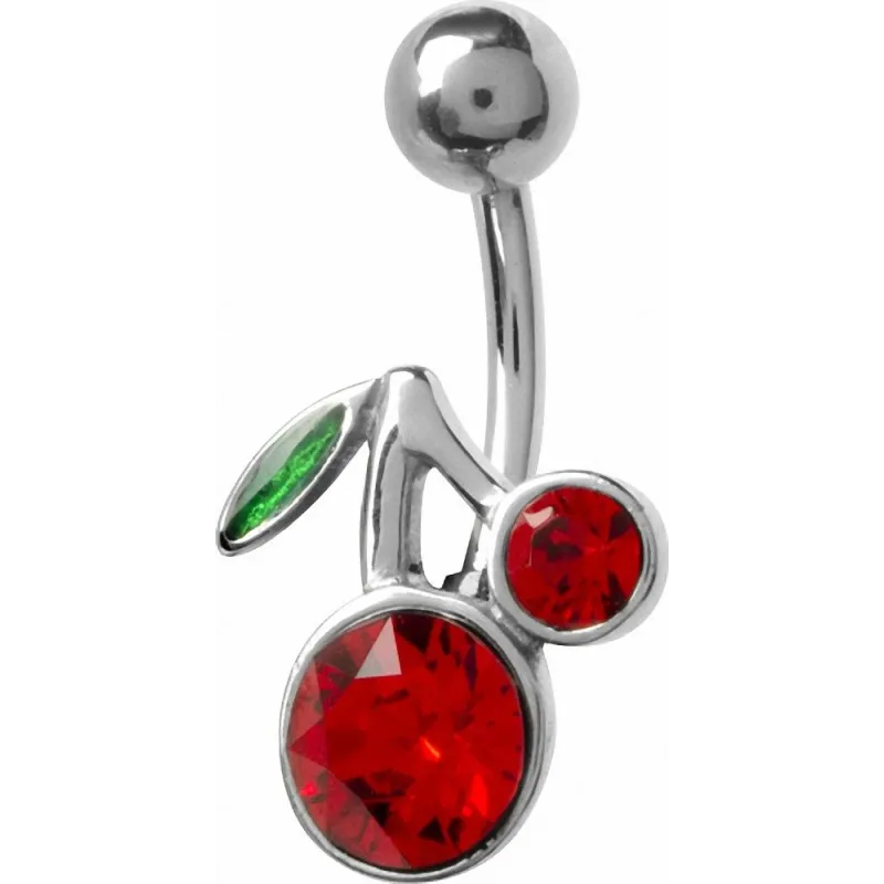 Piercing nombril crystal Swarovski Cerise