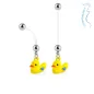 Piercing nombril de grossesse canard jaune
