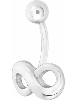 Piercing nombril symbole infini