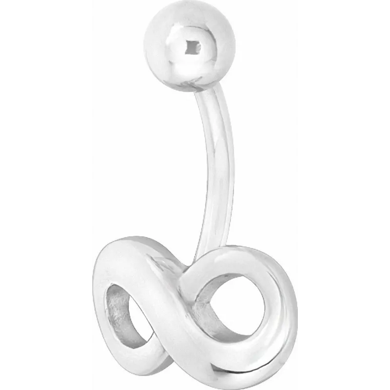 Piercing nombril symbole infini