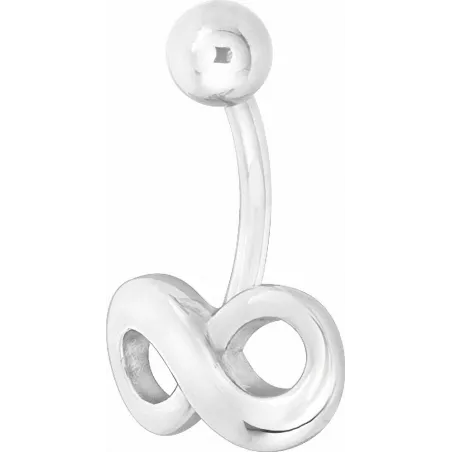 Piercing nombril symbole infini