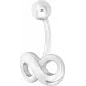 Piercing nombril symbole infini