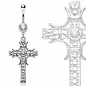 Piercing nombril croix pavée de gemmes