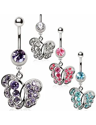 Piercing nombril papillon fantaisie